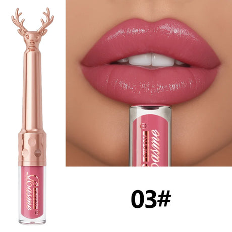 Moisturizing Cream Lip Gloss Autumn/Winter Moisturizing Liquid Lipstick Long lasting Non greasy Lip Makeup Christmas brown
