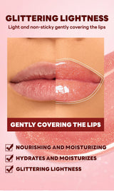Qibest 8 Colors Moisturizing Diamond Shimmer Glitter Lip Gloss Makeup Sparkling Glitter Liquid Lipstick Pearl Lipgloss Tint