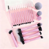 20pcs/set Pro Makeup Brushes Double Ended Foundation Concealers Blush Eye Shadows Brush for Liquid Cream Powder Blending