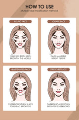 O.TWO.O Double Head Contour Concealer Stick Waterproof Matte Finish Brighten Highlighters Contouring Pen For Face Makeup