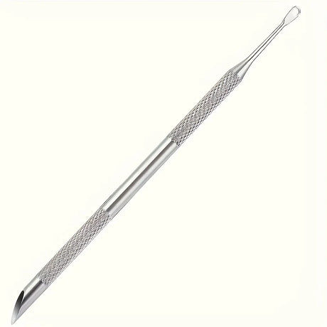 Stainless Steel Multi-Functional Dead Light Beige Remover & Cuticle Pusher Portable Nail Care Tool for Manicure Pedicure