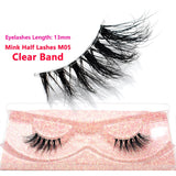 Half Lashes Mink Eyelashes Fluffy Soft False Eyelashes Wispy Cross Mink Eye Lashes Natural Short Mink Eyelash Extension Makeup