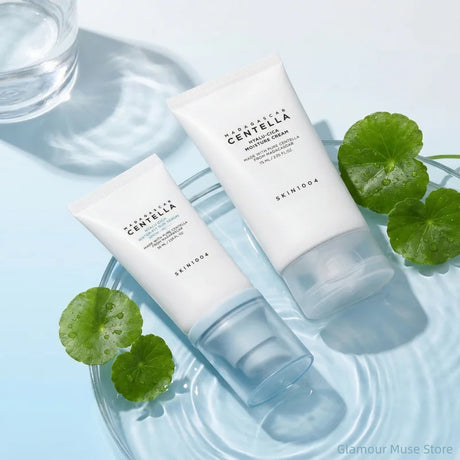 Korean Centella Hyalu Cica Water-Fit Sun Serum SPF50 Sunscream & Facial Hyalu-Cica Moisture Cream Beauty Skincare Sets
