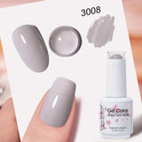 Clou Beaute Grey Color Nail Gel Polish Full Coverage Nail Polish Dark Red Gel Lacquer Varnish Vernis Semi Permanent Nail Art