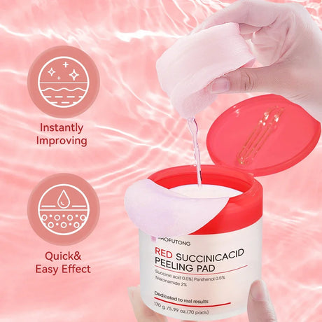 Gentle Hyaluronic Acid Makeup Remover Cotton Pads 70Pcs Pre Moistened Damp Wipes Remove Impurities Waterproof Makeup