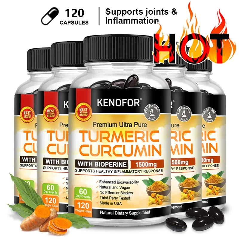 Kenofor Curcumin Antioxidant - Helps Reduce Post-exercise Inflammation and Supports Joint Health, Non-GMO, Gluten-free