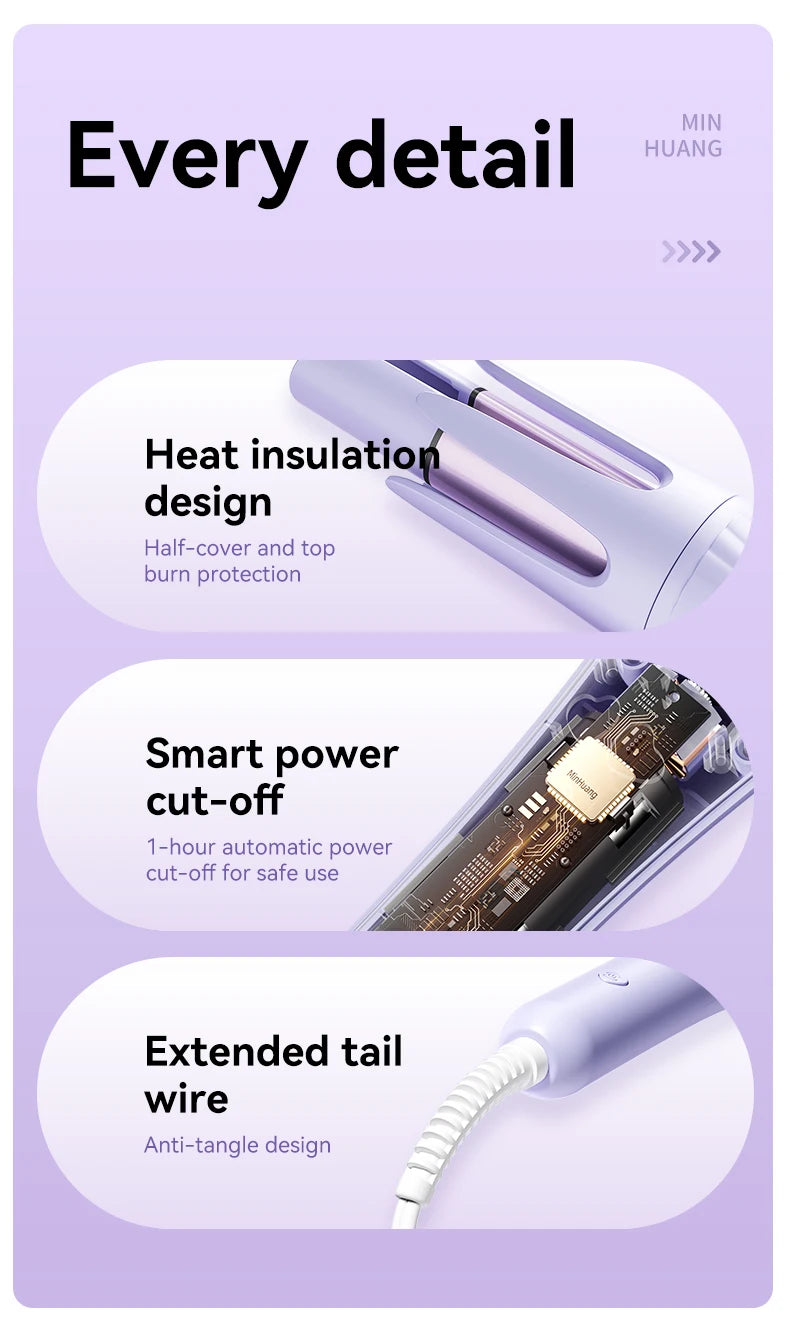 Hair Curling Iron 32mm Curler Wand Professional Curly Tongs Ceramic Electric Salon Styling Tool Small Crimping Iron