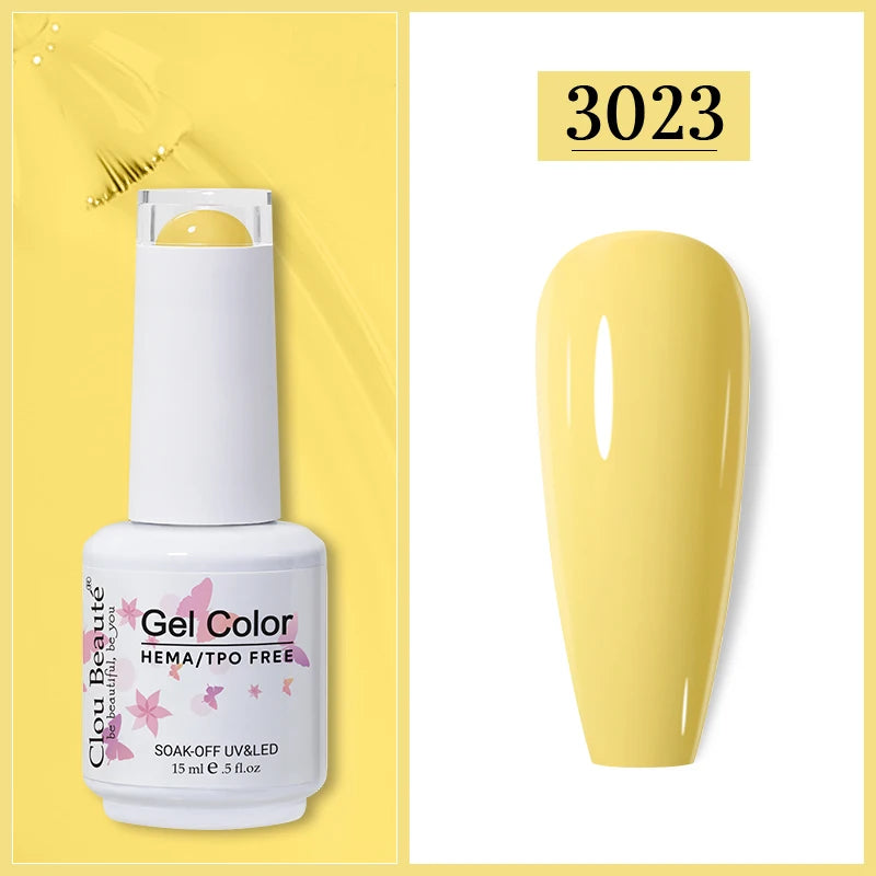 Clou Beaute Gel Nail Polish Neon Brown Royal Blue Red Green Pastal Nude Nail Art Varnishes Gel Lacquer HEMA/TPO FREE UV Gel Nail