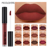 Velvet Mate Nude Brown Red Lip Gloss Lint Matte Liquid Lipstick Waterproof Long Lasting Tube Makeup Cosmetic Lipsticks Lipgloss