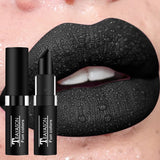 Punk Dark Wine Red Lipsticks Waterproof Easy To Color Makeup Sexy Red Lipstick Matte White Black Lip Gloss Facial Body Painting