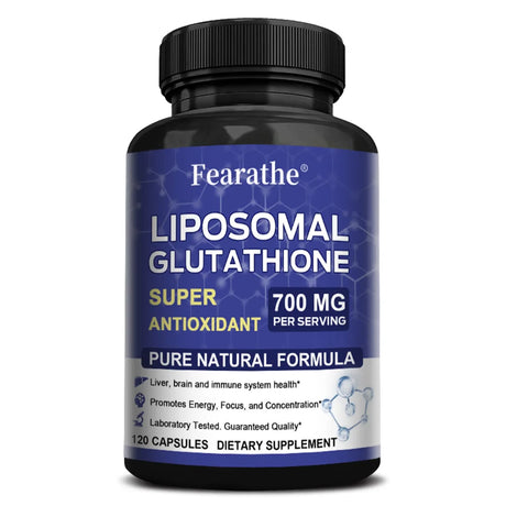 Liposomal Glutathione Capsules, Advanced Antioxidant, Support Detox, Liver Brain Immune Health, Brighten Skin & Anti-Aging