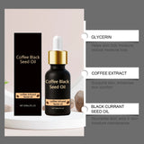 Black Seed Oil Face Serum Moisturizing & Brightening Serum with Coffee Extract Nourishes Softens Skin Daily Glowing Skin Care