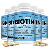 Biotin 20000mcg + Zinc + Keratin Capsules - Hair Growth, Strong Nails, Radiant Skin & Joint Support, Anti-aging Supplements