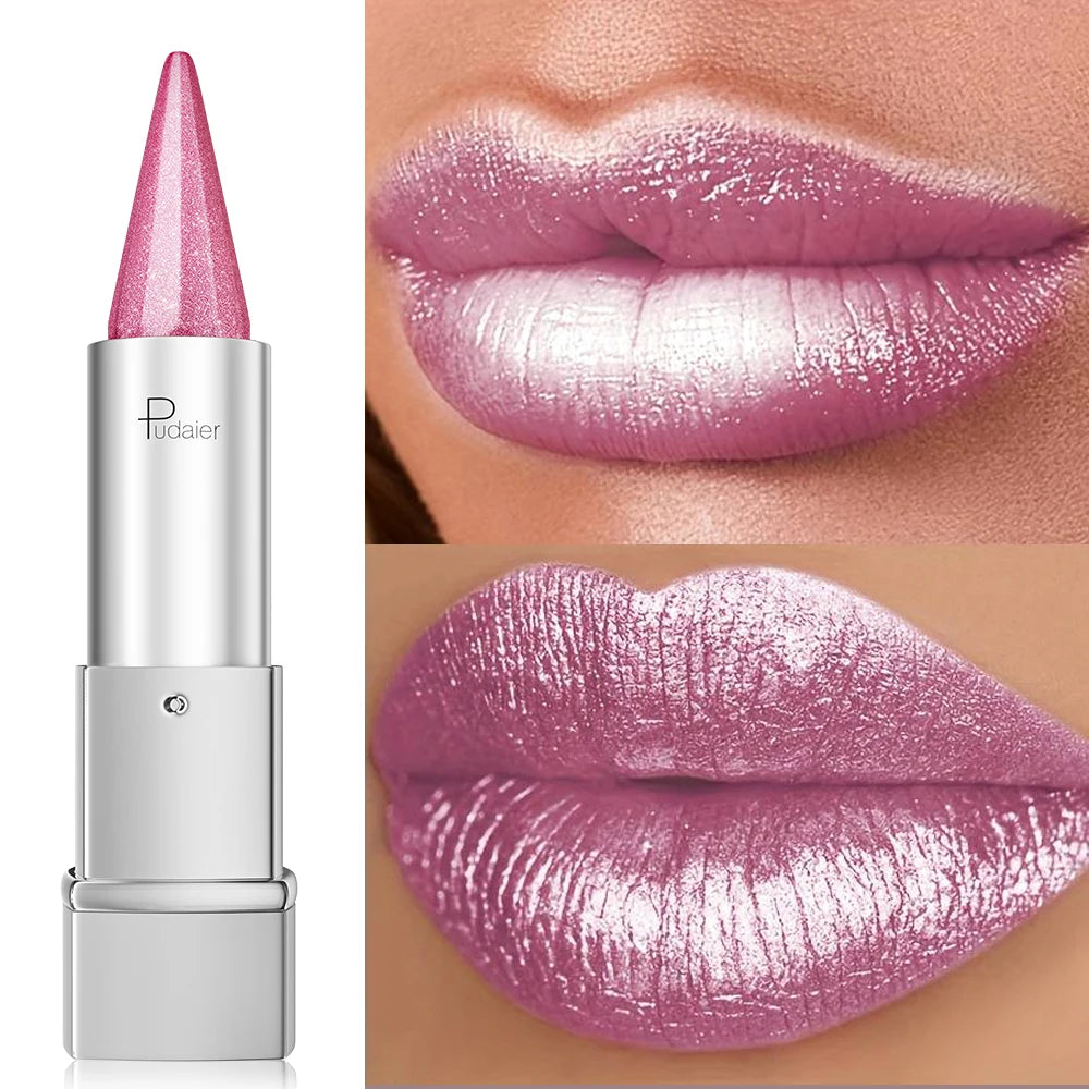 Waterproof and shimmery lipstick, waterproof and sweatproof, long-lasting and smudge-proof, not easy to smudge.