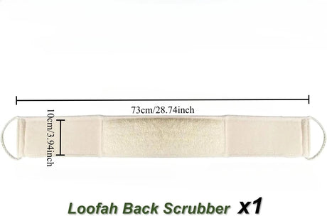 Loofah Sponge for Bathing, Long Strip for Back Scrubbing