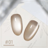5g/Bottle White Moonlight Nail Cat's Eye Gel Magnetic Satin Gel Polish 9-Colors Soak Off Glitter Phototherapy Manicure Varnish