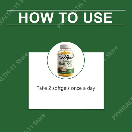 Coconut Oil Softgels Blended Collagen Vitamin E with Vitamins Hair Skin Nails Beauty Supports Energy Vitality 60 Softgels