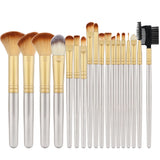 18PCS Women's Makeup Brushes Set - Eye Shadow Foundation Blush Cosmetic Brushes Soft Make up Tools with Storage Bag