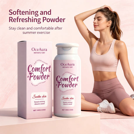 Comfort Powder All over Body Powder for Summer Instantly Dry Sweat-Wicking Skin-Soothing Reduces Friction Refreshing Skin Care