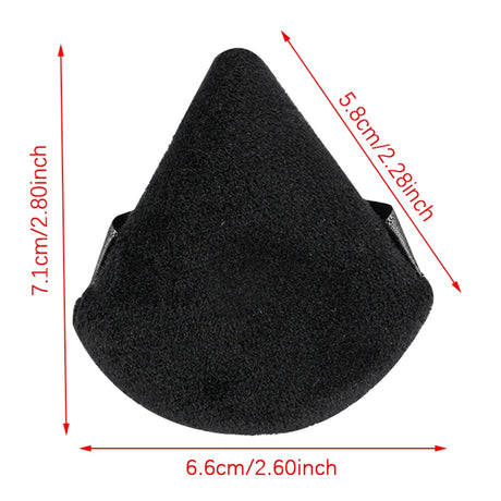 1/2/3/6Pcs Triangle Velvet Powder Puff Face Cosmetic Eye Beauty Makeup Tool Reusable Sponge Washable Mini Powder Puff Accessorie