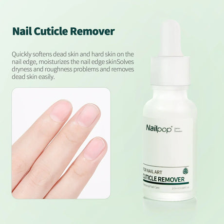Nailpop Cuticle Remover and Cuticle Oil Repair Nail Care Kit Nail Treatment for Damaged Nails Dead Skin Remover Manicure