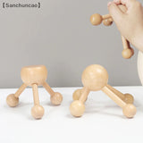 1 Pcs Neck Back 3/4-Leg Massage Roller Wooden Head Scalp Massager Octopus Claws Relax SPA Tools For Hair Growth Stress Relief