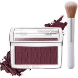 Matte Embossed Blush Palette High Pigmented Pink Coral Cheek Blush Powder With Professional Makeup Brush