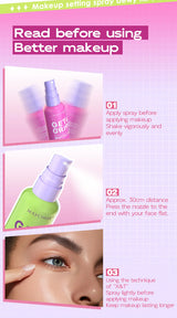MAYCHEER Setting Spray Soft-focus Mist Matte Waterlight Oil Control Non-Smudging Non-Tight Waterproof 24H Long-lasting Cosmetics