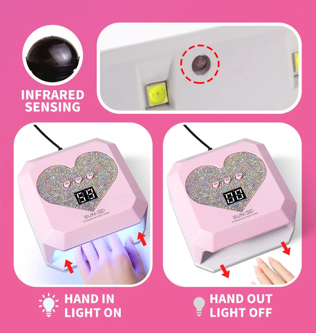 Portable Nail Dryer Lamp UV Light For Nails Eyes Protection 21LEDs UV Lamp for Gel Nails Polish Curing Dryer Home Salon Tool USB