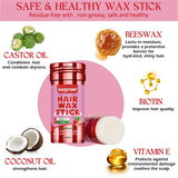 WOZUTUNT 75g Wax Stick with Styling Comb for Natural Hair and Wig Long-Lasting Hold Solid Wax Cream Multi-Functional Hair Pomade