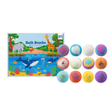 12pcs Organic Bath Bombs Set with Surprise Toys Inside Essential Oi Moisturizing Skin Care Relaxing Bathtime Gift for Boys Girls