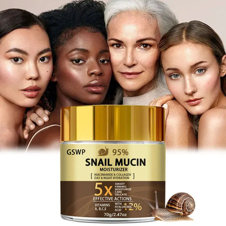 GSWP Snail mucin 95% cream - moisturizes day and night, deeply hydrates, firms and nourishes, creating radiant skin.70/140g