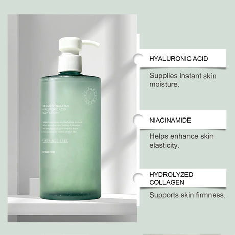 Hyaluronic Acid Body Serum Deep Hydrating Body Lotion for Smoother Plumper Looking Skin Lightweight Fast-Absorbing Body Care