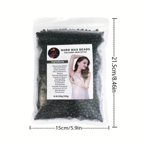 300g Black Seaweed Hard Wax Beans for Hair Removal Natural Painless & Hypoallergenic Perfect for Full BodySuitable for All Types
