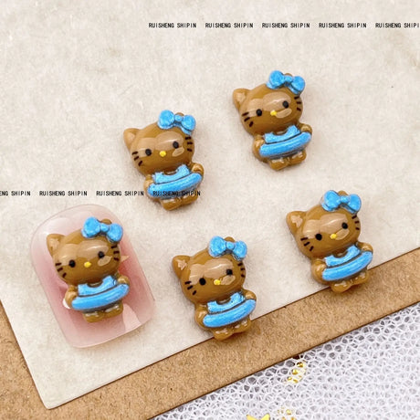 20Pcs Lovely Hello Kitty Cartoon Nail Accessories for Summer Fun Nail Charms Designed for Beautiful Girls
