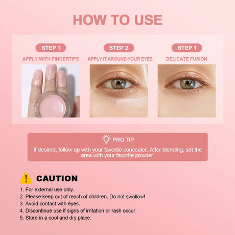 Hydrating Eye Brightening Concealer&Contour Cream-Full Coverage Long Lasting Correcting Eye Concealer for a Perfect Look Makeup