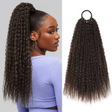 Synthetic wig Long curly hair fluffy explosive head corn whisker ponytail for women