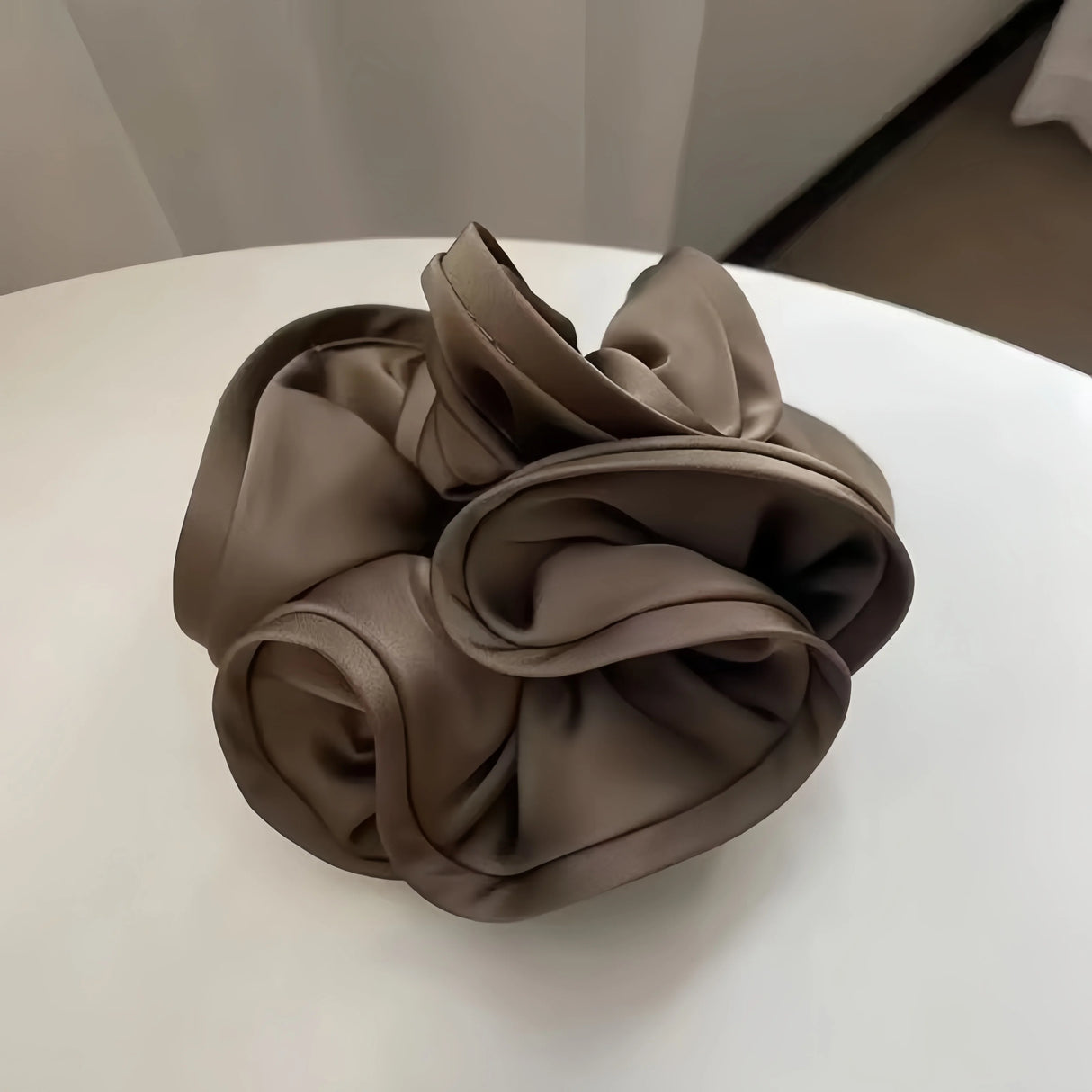 Korean Big Hair Tie Ribbon Scrunchies Satin Elastic Hair Band Bow Women Simple Temperament New Style  Ponytail Hair Accessories