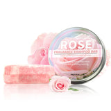 Pink Rose Essential Oil Shampoo Bar, Plant Extract Essence Deep Cleaning Hand Soap, Soft Shampoo and Hair Care Soap