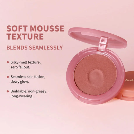 Lakerain Soft Poke Matte Blush Fresh Silky-smooth Skin Finish Long Lasting Luminosity Moisturizing Natural Matte Bouncy Blusher