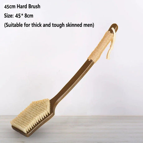 55cm/45cm Back Scrubber for Shower with Curved Long Handle,Wet&Dry Brushing Body Brush,Back Scrubber Bath Tool for Men & Women