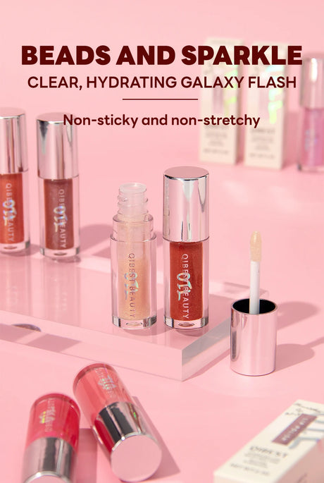 Qibest 8 Colors Moisturizing Diamond Shimmer Glitter Lip Gloss Makeup Sparkling Glitter Liquid Lipstick Pearl Lipgloss Tint