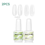 Nailpop 15ml Builder Gel Nail Polish for Nail Apex & Extension Strengthener Upgraded Soak Off UV Gel Rhinestone Glue 4 Colors
