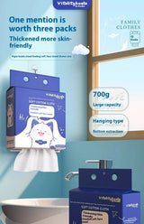 Family Pack 700g Face Wash Towel Hanging Disposable Wall Extraction Cotton Face Wipe Face Wash Towel Soft Makeup Remover Towel