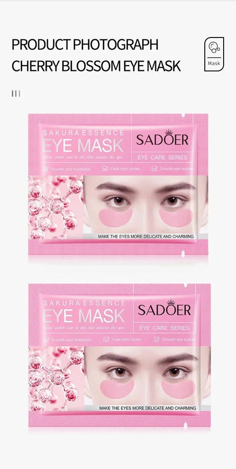 Collagen Eye Mask Essence Sakura Wrinkle Removing Eye Care Patches Fade Fine Line Anti Dark Circles Bag Anti-Puffiness Eye Care