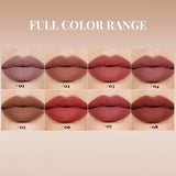 DUNUF Matte Velvet Lip Gloss, 3D Plumping & Waterproof, Square Tube Lipstick, Easy Application, 8 Shades (All-in-One)