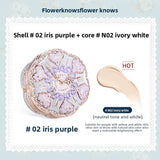 Flower Knows Makeup Base Garden Air Cushion Foundation CC Cream Skin Friendly Concealer Makeup Moisturizing Natural Coverage