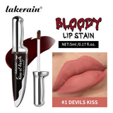 Lakerain Fake Bloody Lip Stain Gel-like Waterproof Spill-proof Long Lasting Matte Lip Tinting Halloween Party Lip Cosmetics