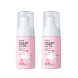LAlKOU Japan Sakura Cleansing Mousse Facial Cleanser  Shrink Pores Deep Clean Oil Control Moisturizing Skin Care 100ml