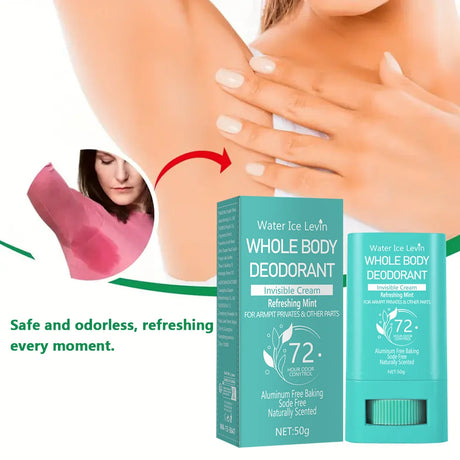 Whole Body DeodorantInvisible Cream Stick Deodorizing Fast Drying Retain Scent Refreshing Body Wrist Odor Anti Sweat Creams for
